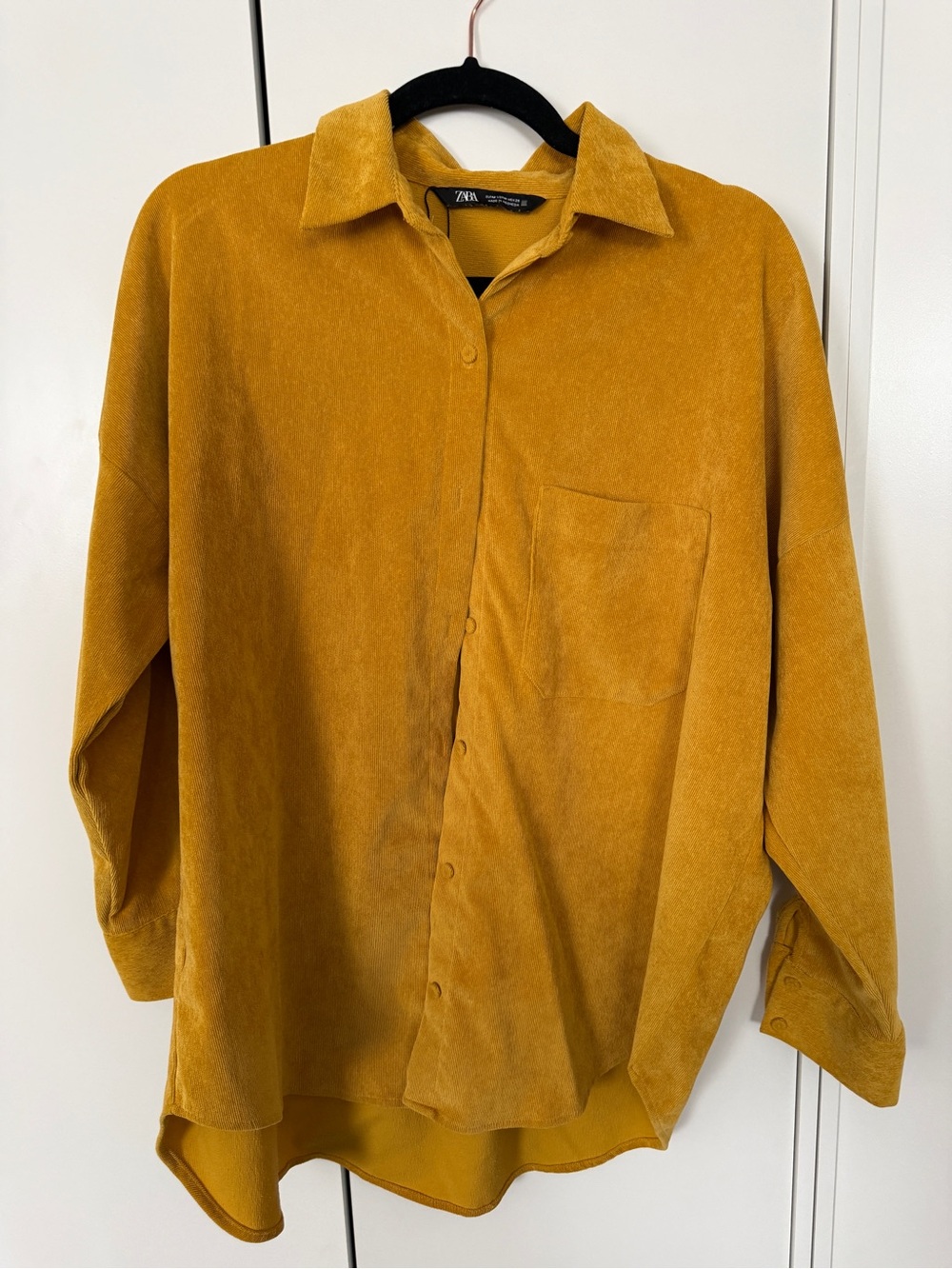 Zara Mustard Yellow Button-Down Shirt